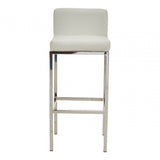 Elara White Pu Bar Chair