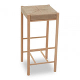 Java Natural Wood Bar Stool