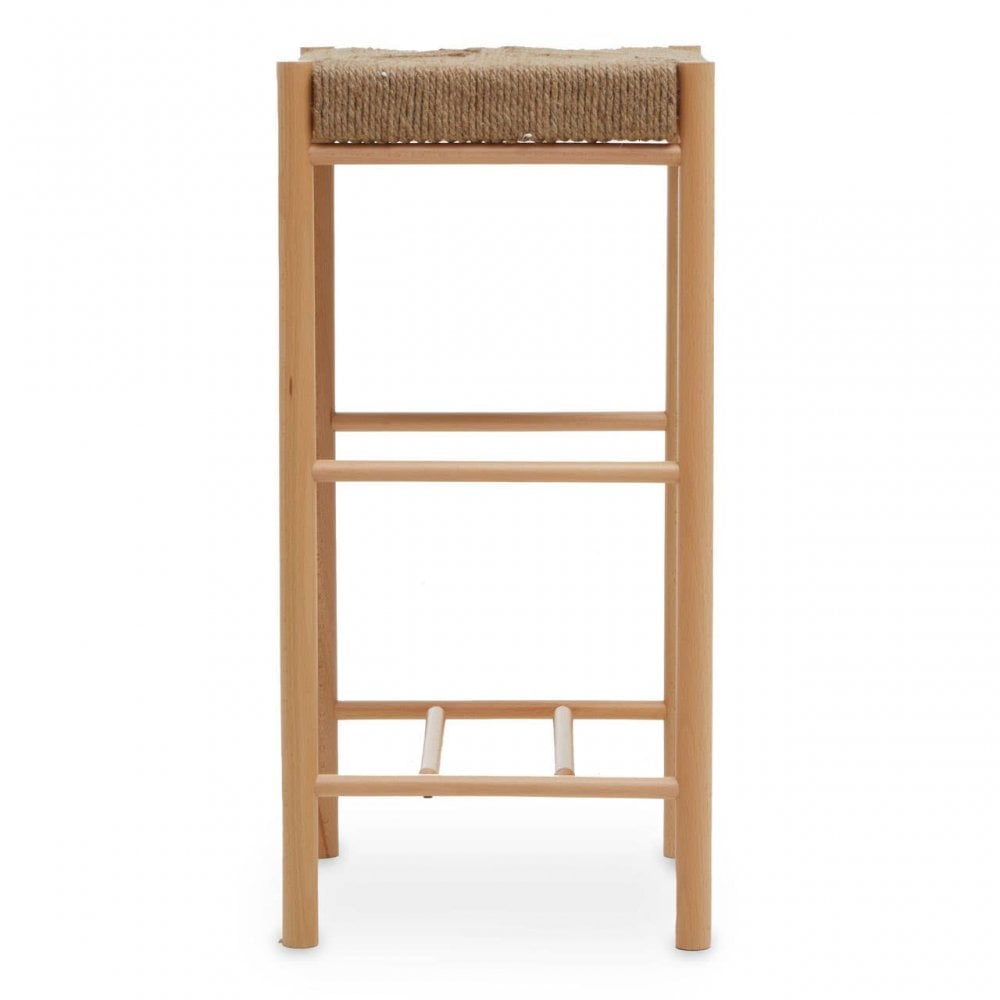Java Natural Wood Bar Stool