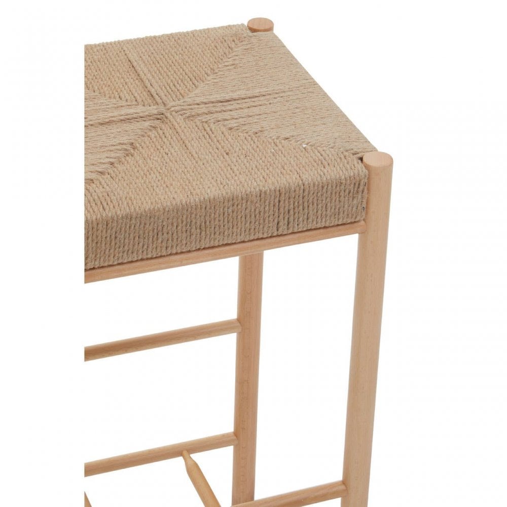 Java Natural Wood Bar Stool
