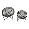 Kalimantan Set Of 2 Black Rattan Side Tables