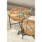 Kalimantan Set Of 2 Natural Rattan Side Tables