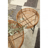 Kalimantan Set Of 2 Natural Rattan Side Tables