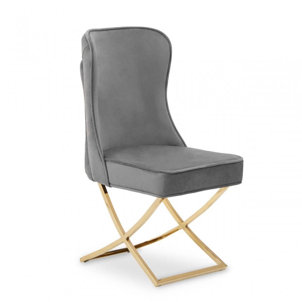 Belleview Button Back Grey Dining Chair