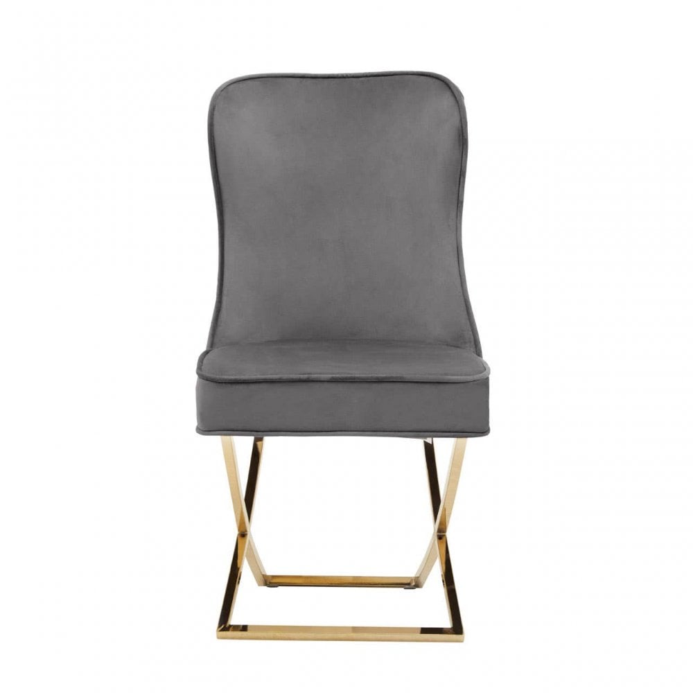 Belleview Button Back Grey Dining Chair