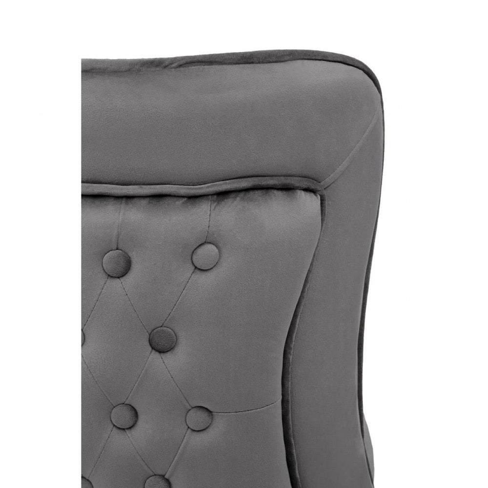 Belleview Button Back Grey Dining Chair