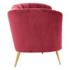 Baxter 3 Seat Wine Velvet Sofa
