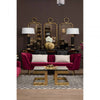 Baxter 3 Seat Wine Velvet Sofa