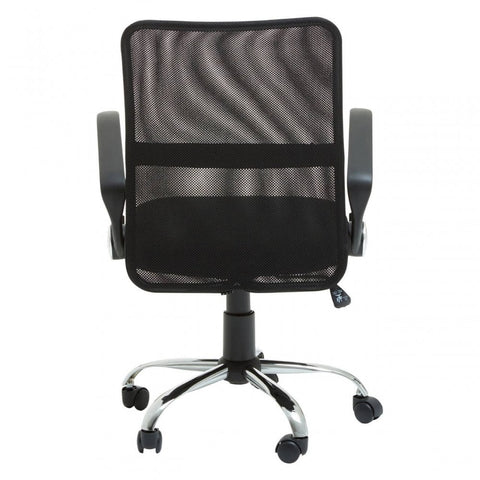 Orion Black Home Office Chair With Chrome Arms