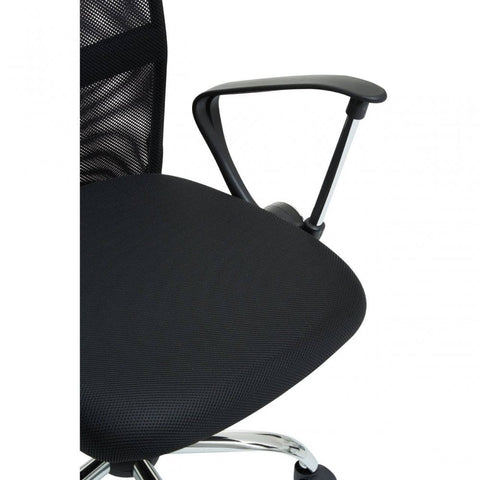 Orion Black Home Office Chair With Chrome Arms