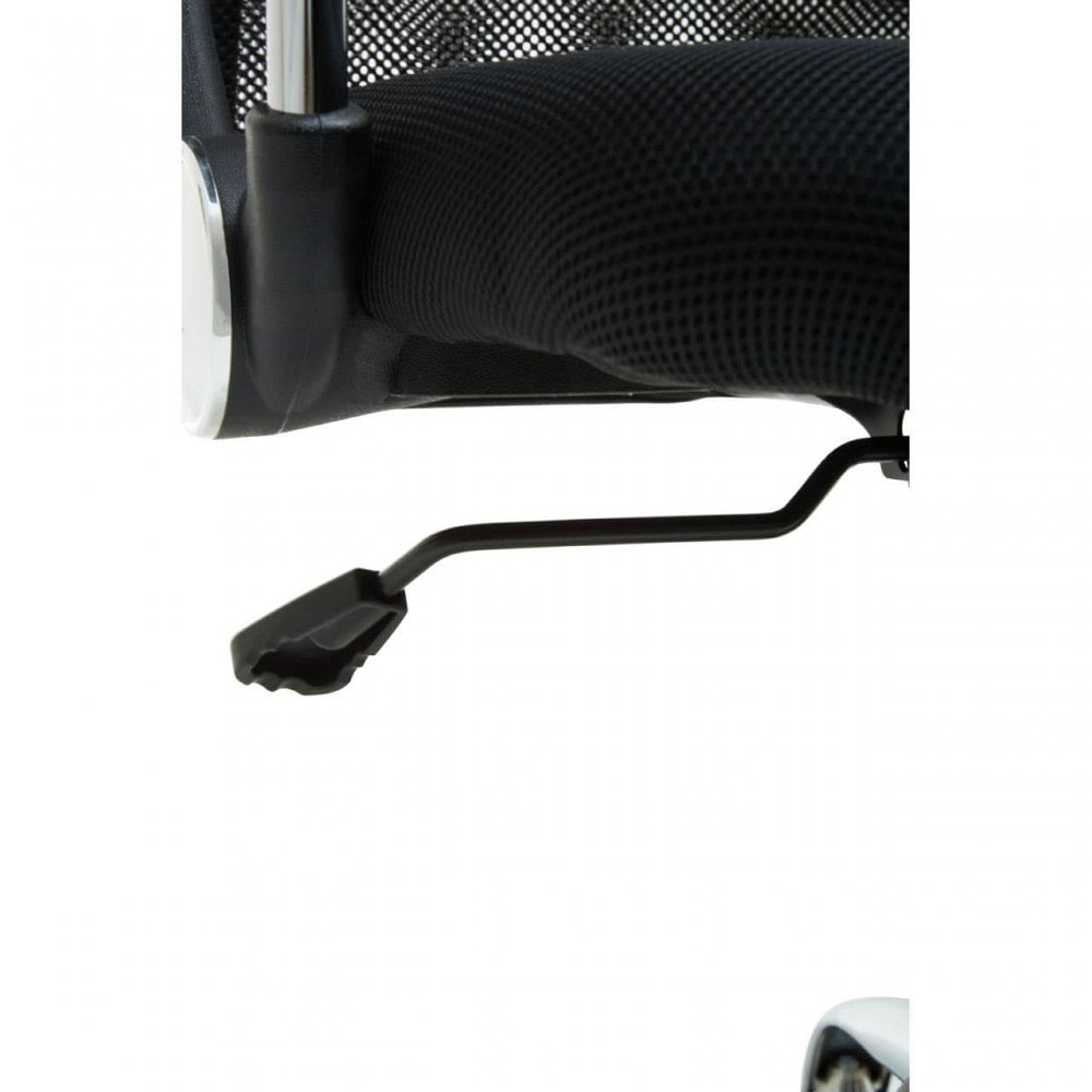 Orion Black Home Office Chair With Chrome Arms