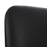 Cassian Black Leather Effect Dining Chair With White Legs