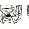Calista Set Of 2 Black Wire Basket Tables