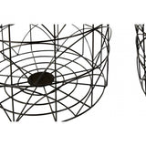 Calista Set Of 2 Black Wire Basket Tables