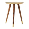 Nomad Metal And Gold Finish Carve Side Table
