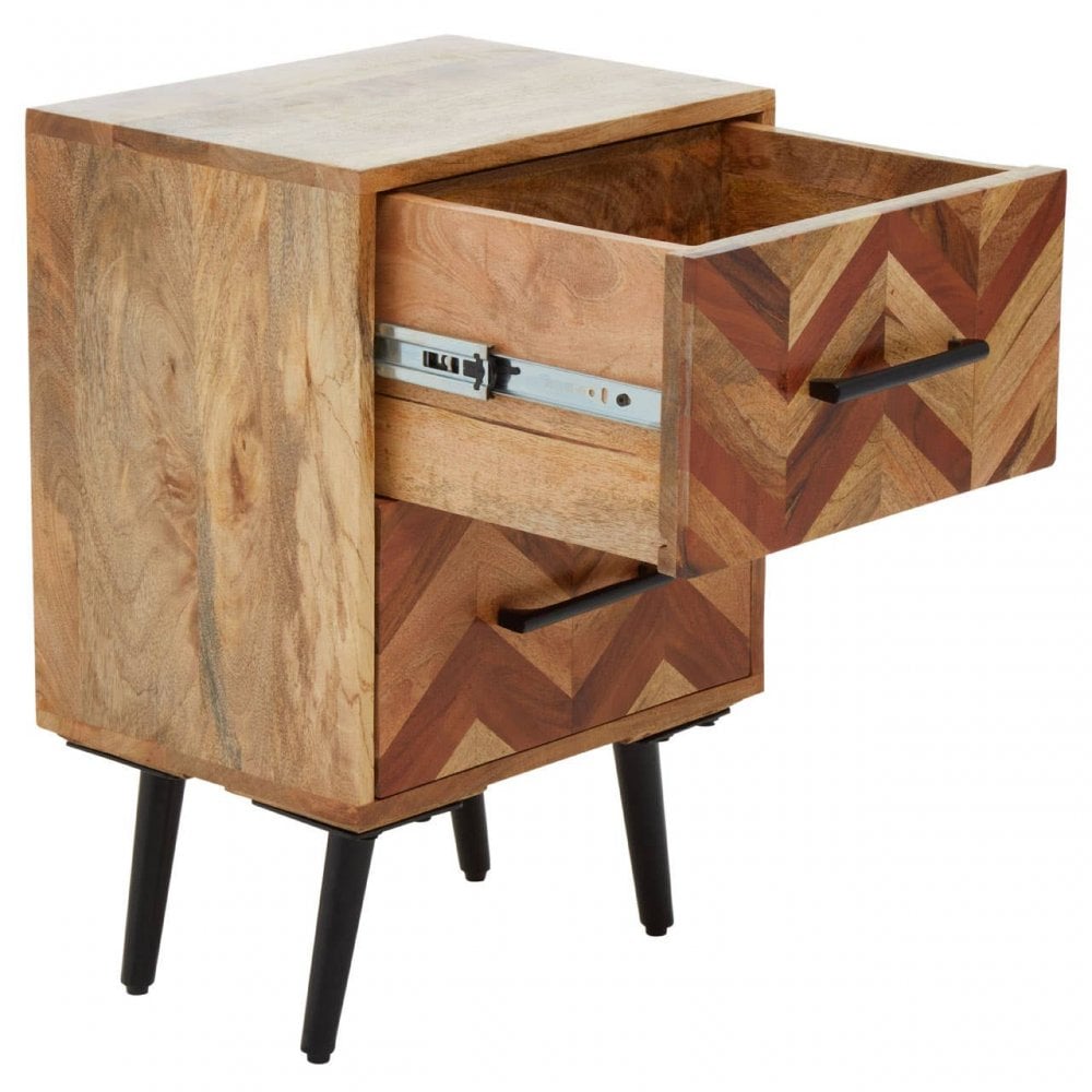 Nomad Two Drawer Mango Wood Chest
