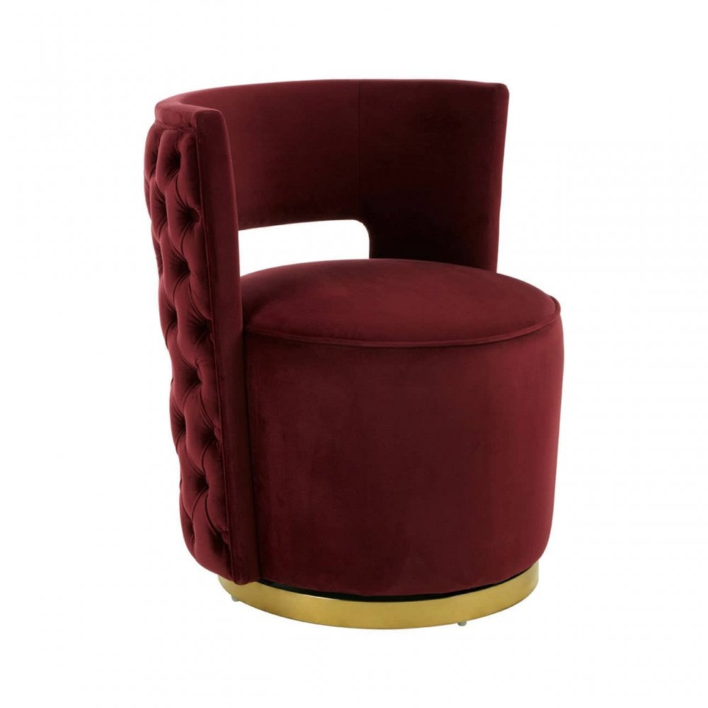 Merlot Wine Velvet Chair