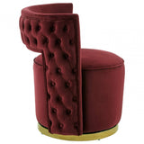 Merlot Wine Velvet Chair