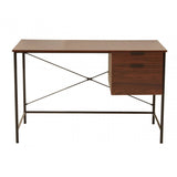 Hawthorn Dark Walnut Veneer Desk With Drawers