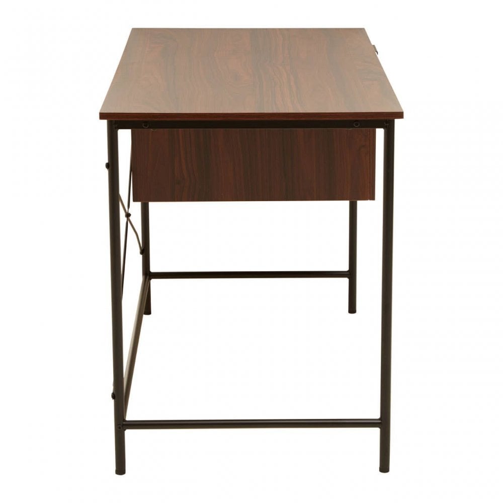 Hawthorn Dark Walnut Veneer Desk With Drawers