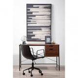 Hawthorn Dark Walnut Veneer Desk With Drawers