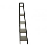 Hawthorn Five Tier Veneer Ladder Shelf Unit