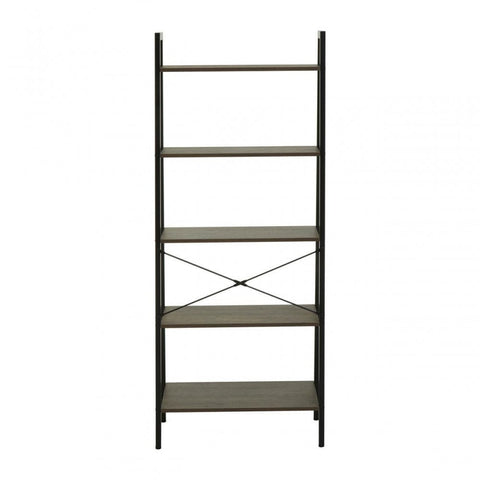 Hawthorn Five Tier Veneer Ladder Shelf Unit