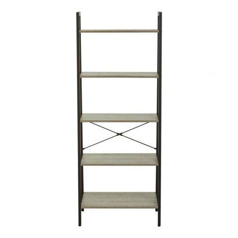 Hawthorn Five Tier Veneer Ladder Shelf Unit