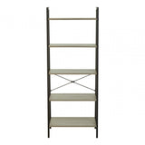 Hawthorn Five Tier Veneer Ladder Shelf Unit