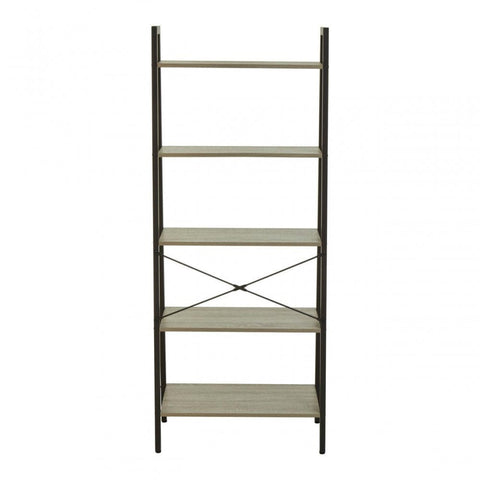 Hawthorn Five Tier Veneer Ladder Shelf Unit