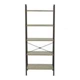 Hawthorn Five Tier Veneer Ladder Shelf Unit