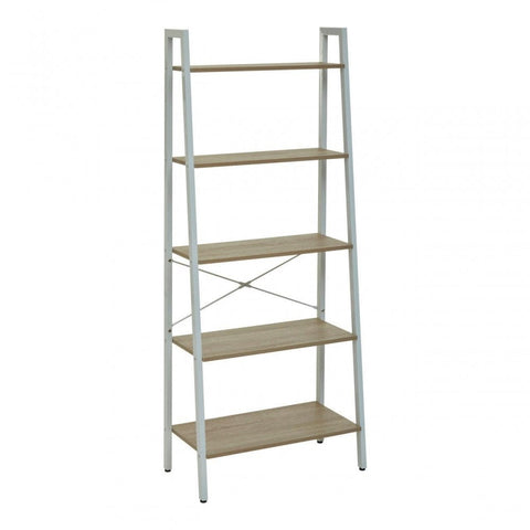 Hawthorn Five Tier Veneer Ladder Shelf Unit