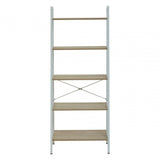 Hawthorn Five Tier Veneer Ladder Shelf Unit