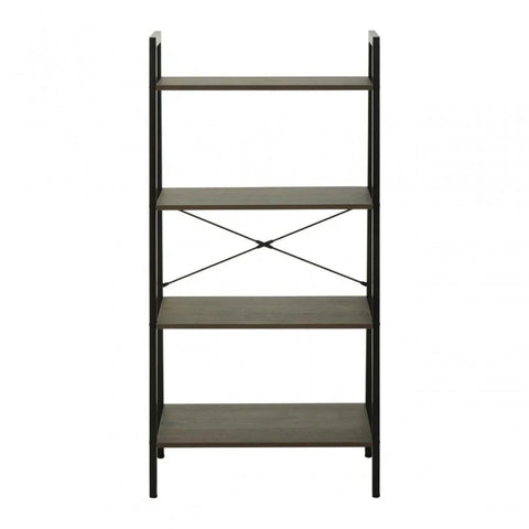 Hawthorn Four Tier Veneer Ladder Shelf Unit