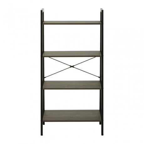 Hawthorn Four Tier Veneer Ladder Shelf Unit