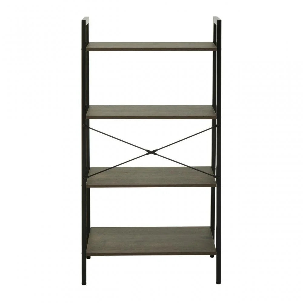 Hawthorn Four Tier Veneer Ladder Shelf Unit