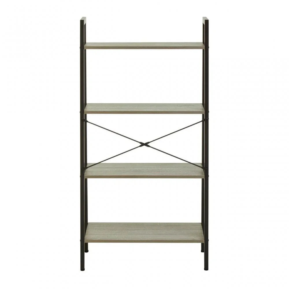 Hawthorn Four Tier Veneer Ladder Shelf Unit