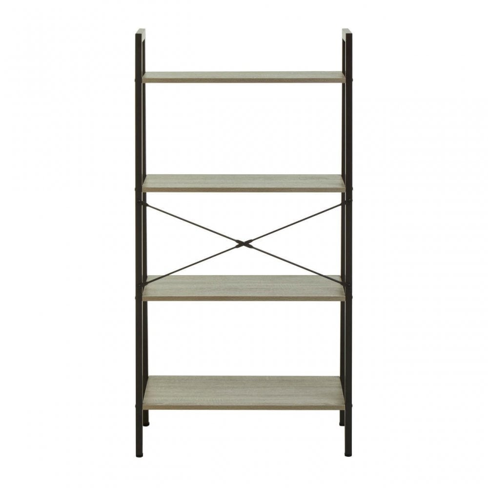 Hawthorn Four Tier Veneer Ladder Shelf Unit
