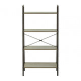 Hawthorn Four Tier Veneer Ladder Shelf Unit