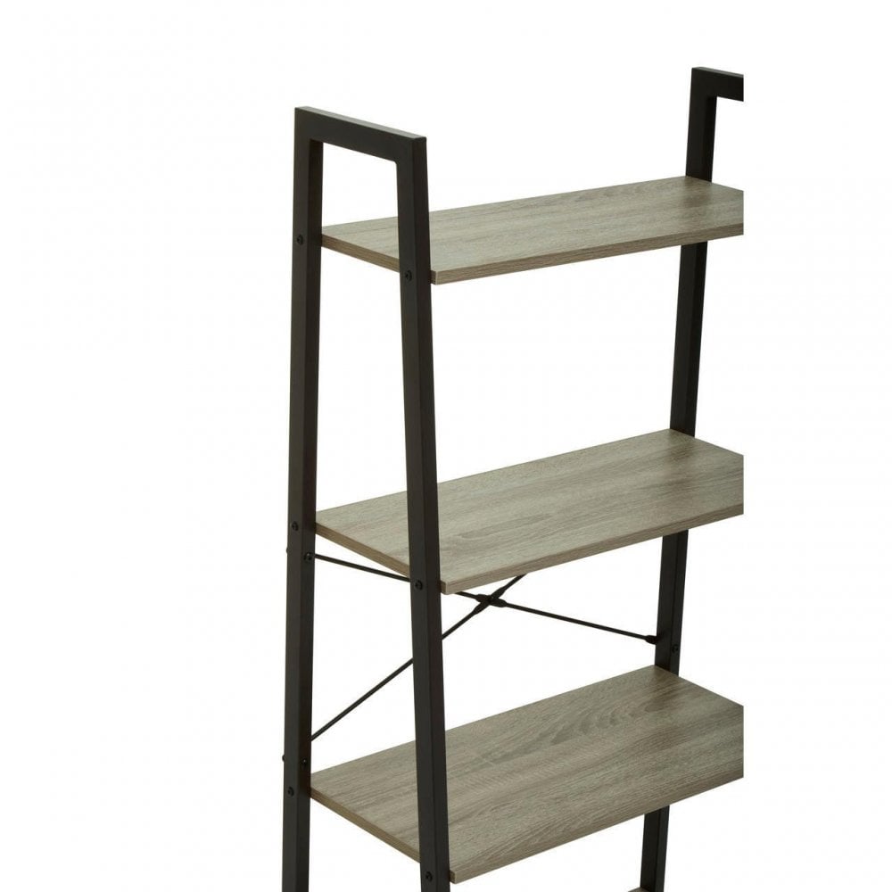 Hawthorn Four Tier Veneer Ladder Shelf Unit