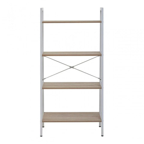 Hawthorn Four Tier Veneer Ladder Shelf Unit