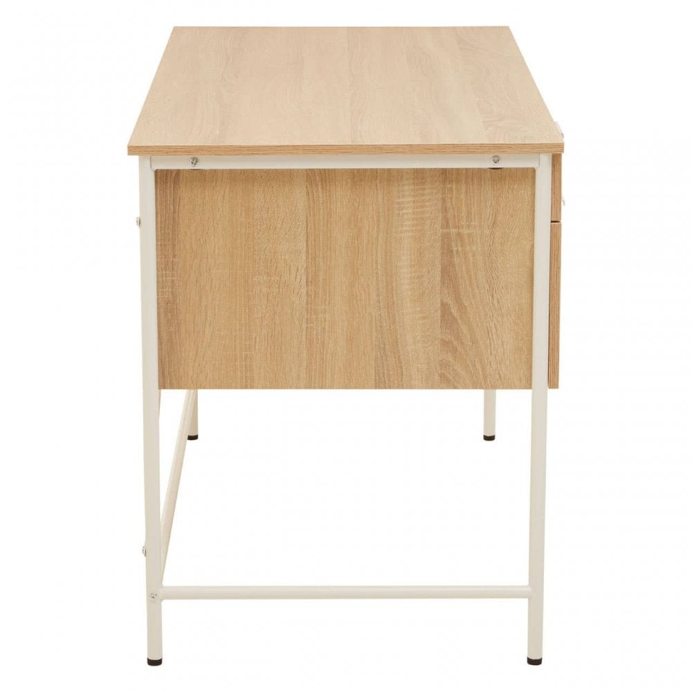 Hawthorn Natural Oak Veneer Desk With Drawers