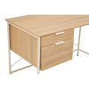 Hawthorn Natural Oak Veneer Desk With Drawers