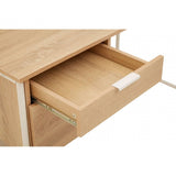 Hawthorn Natural Oak Veneer Desk With Drawers