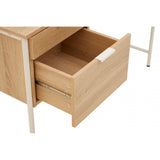Hawthorn Natural Oak Veneer Desk With Drawers