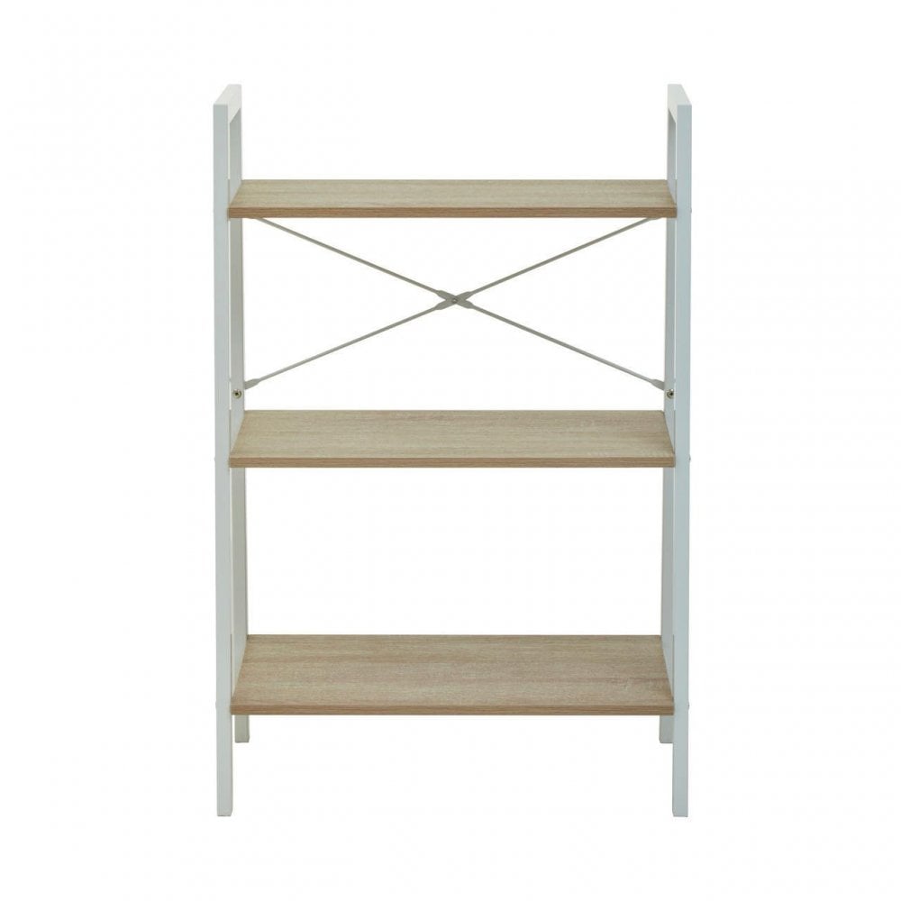 Hawthorn Three Tier Veneer Ladder Shelf Unit