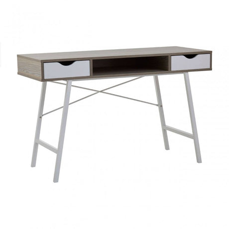 Hawthorn Two Drawer Light Oak Veneer Desk
