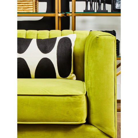 Verde 3 Seat Green Velvet Sofa