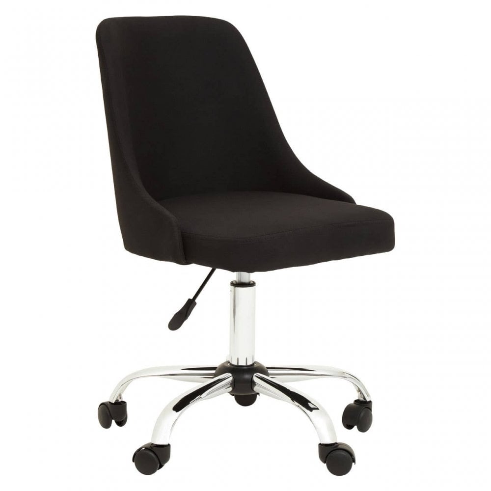 Metro Black And Chrome Home Office Chair