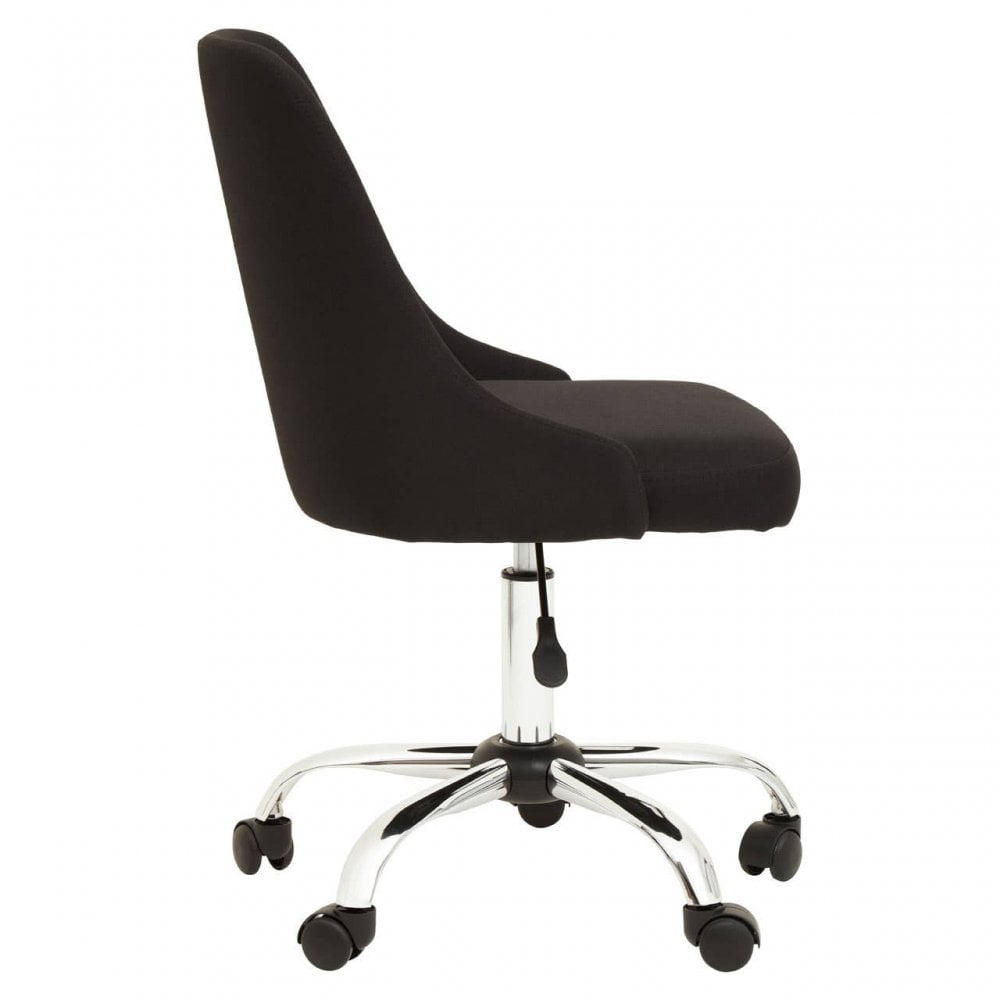 Metro Black And Chrome Home Office Chair